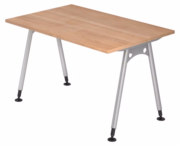 bümö Scrivania Serie A - Dimensioni: 120 x 80 cm, Decorazione: Noce