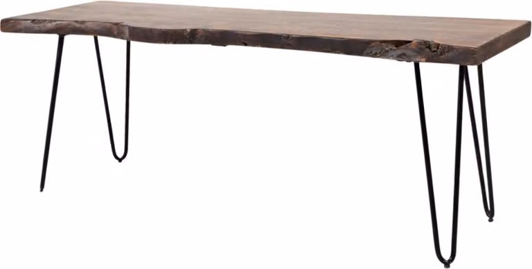 Tavolo da pranzo FURNLUX Avola Noce e Nero 122 cm / Colore principale: Marrone / Dimensioni: 122 x 46 x 41 cm