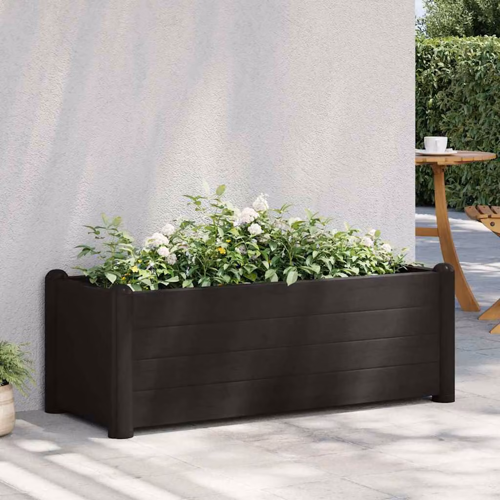 Letto rialzato da giardino vidaXL in plastica color antracite L: 100 cm, P: 43 cm, H: 35 cm