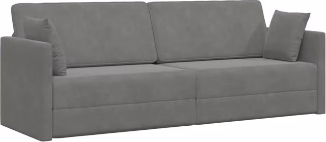 Divano-letto | Sof¨¤ letto | Letto singolo da pavimento Grigio scuro 213 x 70 x 77 cm Velluto