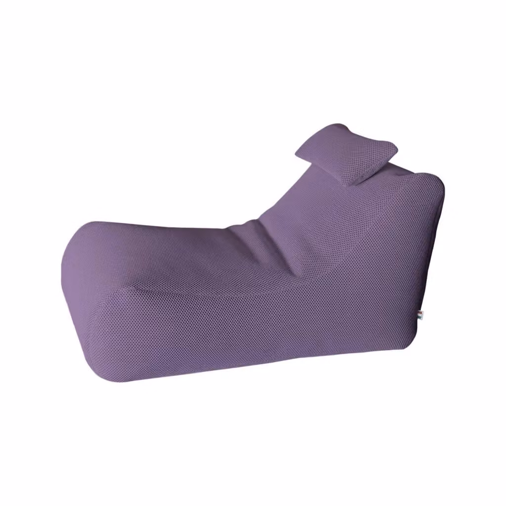 Pouf Chck Talamo Italia, Poltrona sacco multiuso e poggiapiedi, Viola, L 120 x P 70 x H 65 cm – 2