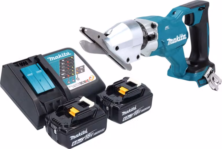Makita DJS 800 RG Cesoie per fibrocemento a batteria 18 V Brushless + 2x batteria 6,0 Ah + caricabatteria