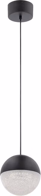 Lampadario a sospensione moderno Moonlit KICHLER in alluminio e vetro nero con tecnologia LED 20.9W