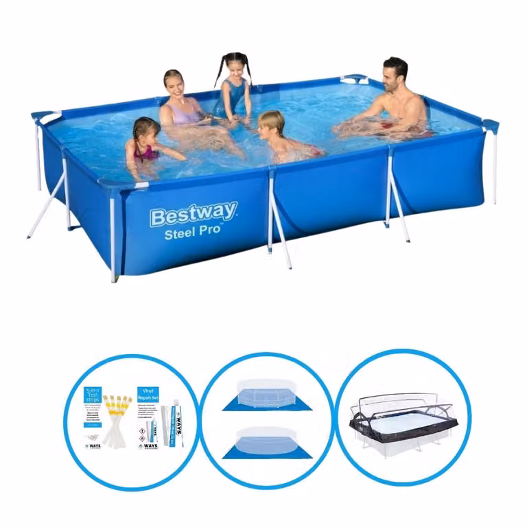 Bestway Pool Steel Pro 300x201x66 cm - Pool Bundel