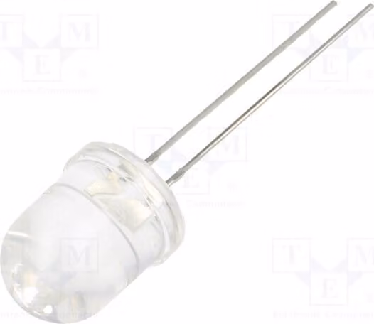 1 LED, 8 mm, 4000÷5000 mcd, bianco freddo, 15°, LL-803WC2C-W2-2B, diodi LED a foro passante, 8 mm