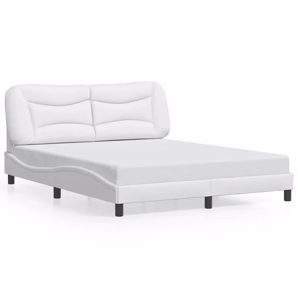 vidaXL Giroletto Hvar senza Materasso in Similpelle Bianco L/P/H: 200 x 160 x 165 cm – 2
