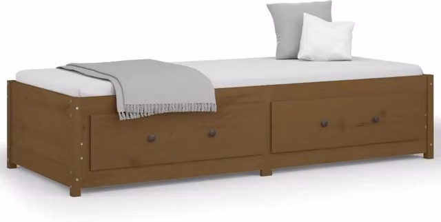 Letto singolo | Letto per adulti | Dormeuse Ambra 80x200 cm in Legno Massello di Pino