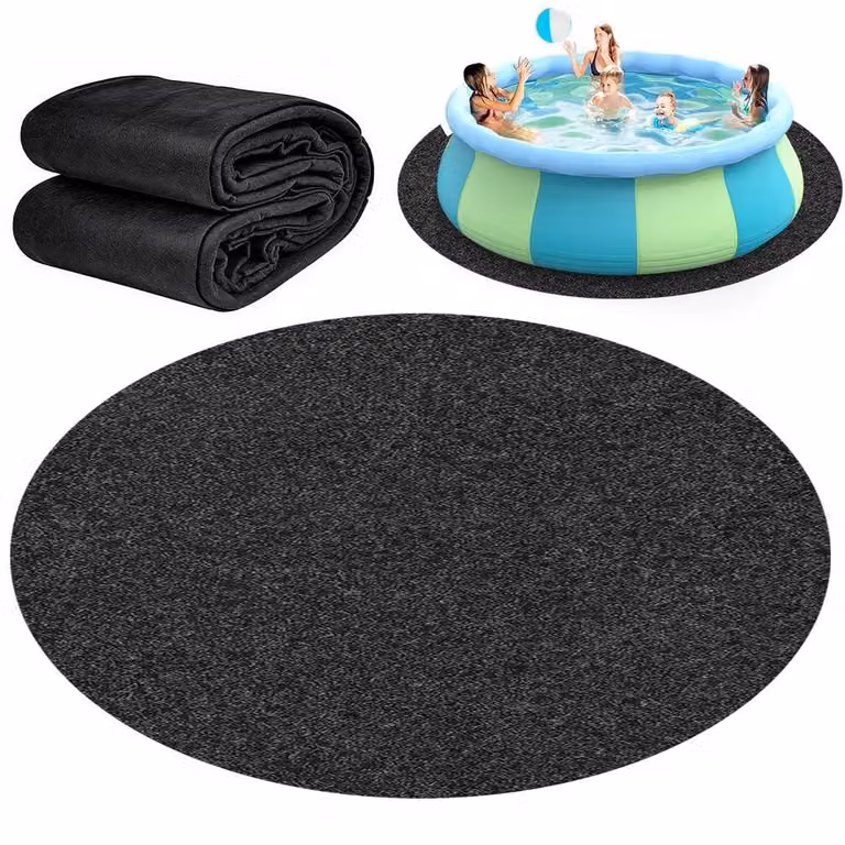 Elzusha - Telo antiscivolo per piscine da esterno, diametro 305 cm - Base robusta per piscine