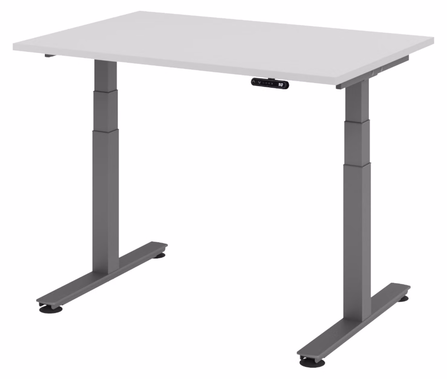 Scrivania elettrica bümö XDSM - Dimensioni: 120 x 80 cm, struttura: grafite, decorazione: grigio