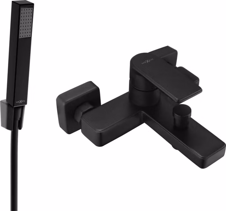 Mexen Mino R77 batteria da vasca con set doccia, nero - 7243R77-70