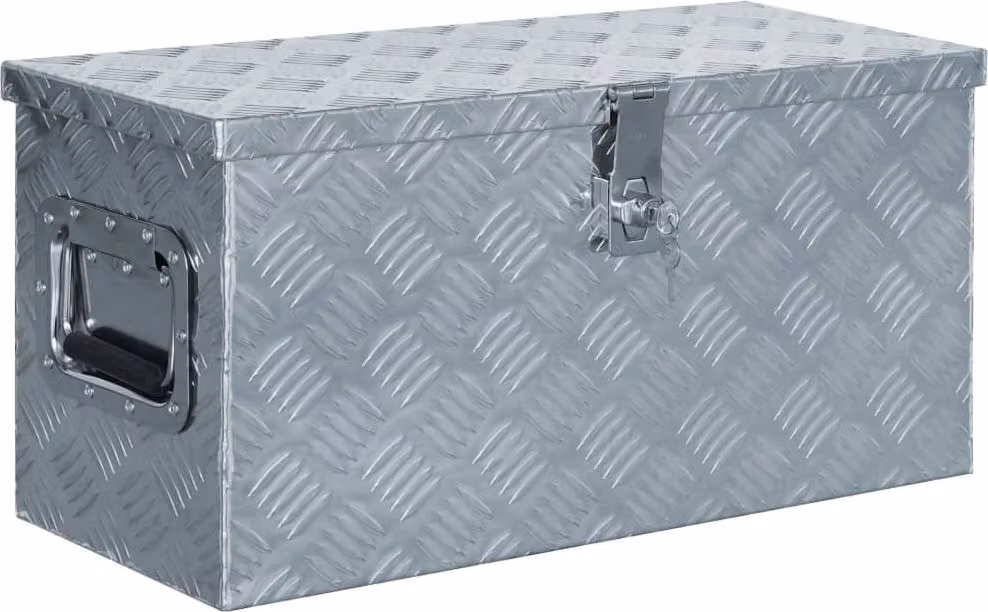 The Living Store Scatola in alluminio 61,5 x 26,5 x 30 cm Argento