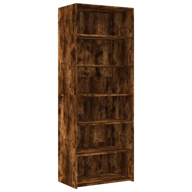 Credenza in rovere fumé 70x41x185 cm Materiale in legno