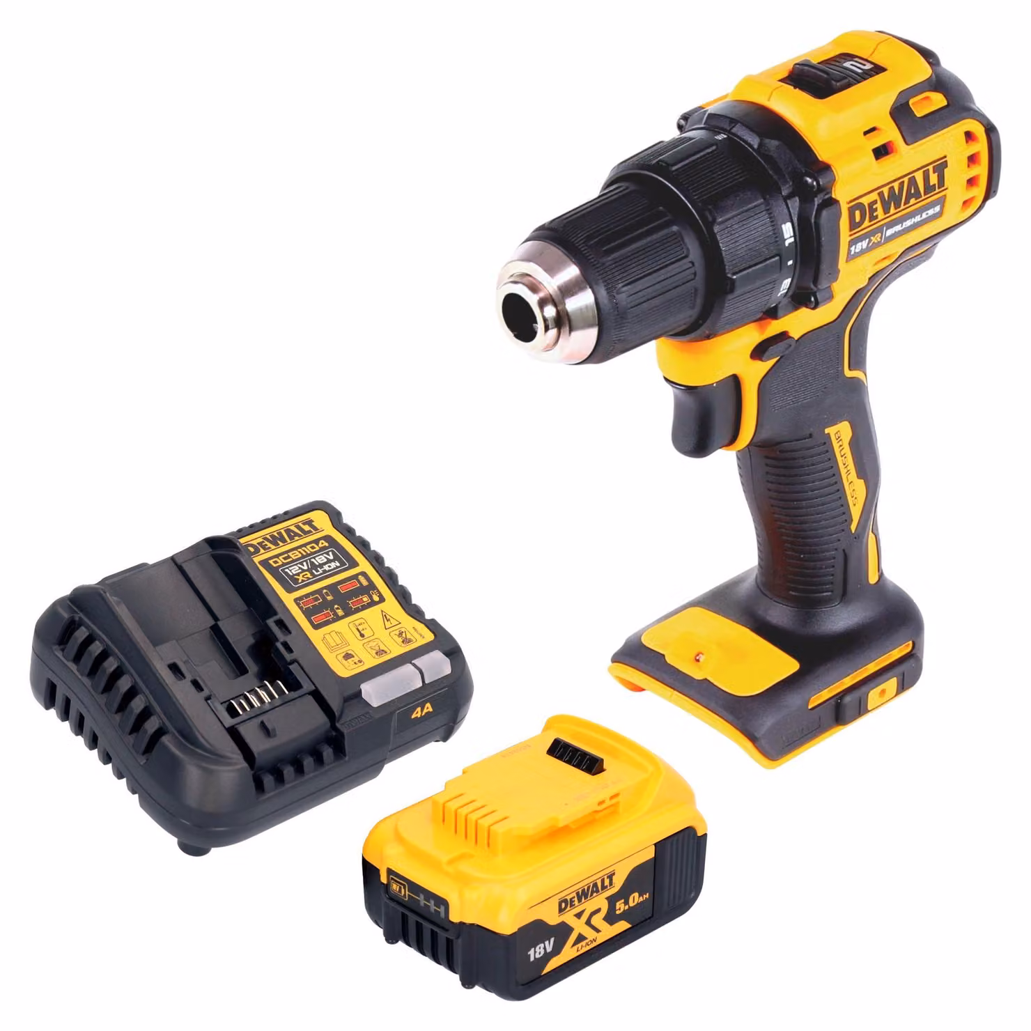 DeWalt DCD 708 P1 Trapano avvitatore a batteria 18 V 65 Nm Brushless + 1x batteria 5,0 Ah + caricabatteria