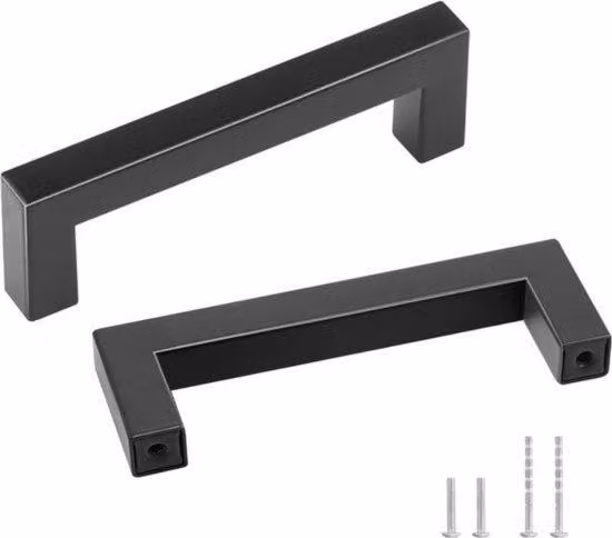 Maniglie in acciaio inossidabile, 108x12x35 mm, maniglie per cassetti da cucina, interasse fori 96 mm