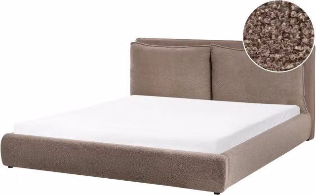 Letto matrimoniale grigio scuro con testiera imbottita 180 x 200 cm camera da letto moderna