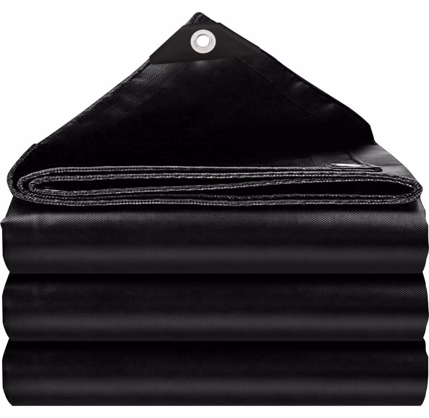 Telo di copertura 5x5 metri, 180 g/m², nero, resistente allo strappo, impermeabile
