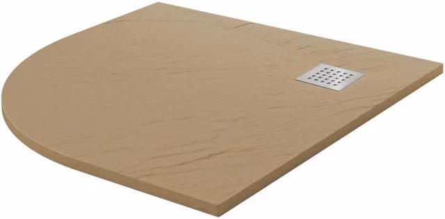 Piatto Doccia Semicircolare Fosterberg Azalea 4 in Acrilico Colore Tortora L 90 cm x P 90 cm