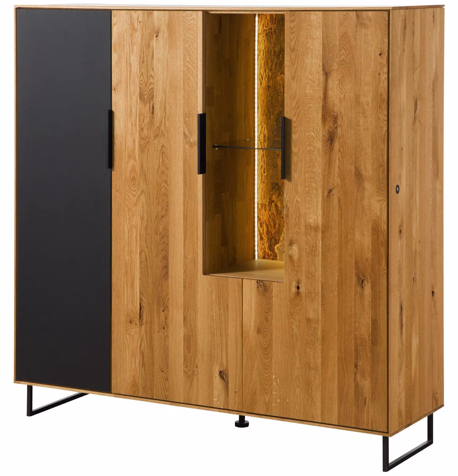 MASSIVMOEBEL24 | Credenza in legno di quercia selvatica 142x43x145 oliato naturale LINDAU #117