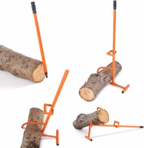VEVOR Cric per Tronchi in Acciaio Arancione con Gancio Regolabile e Diametro 381 mm