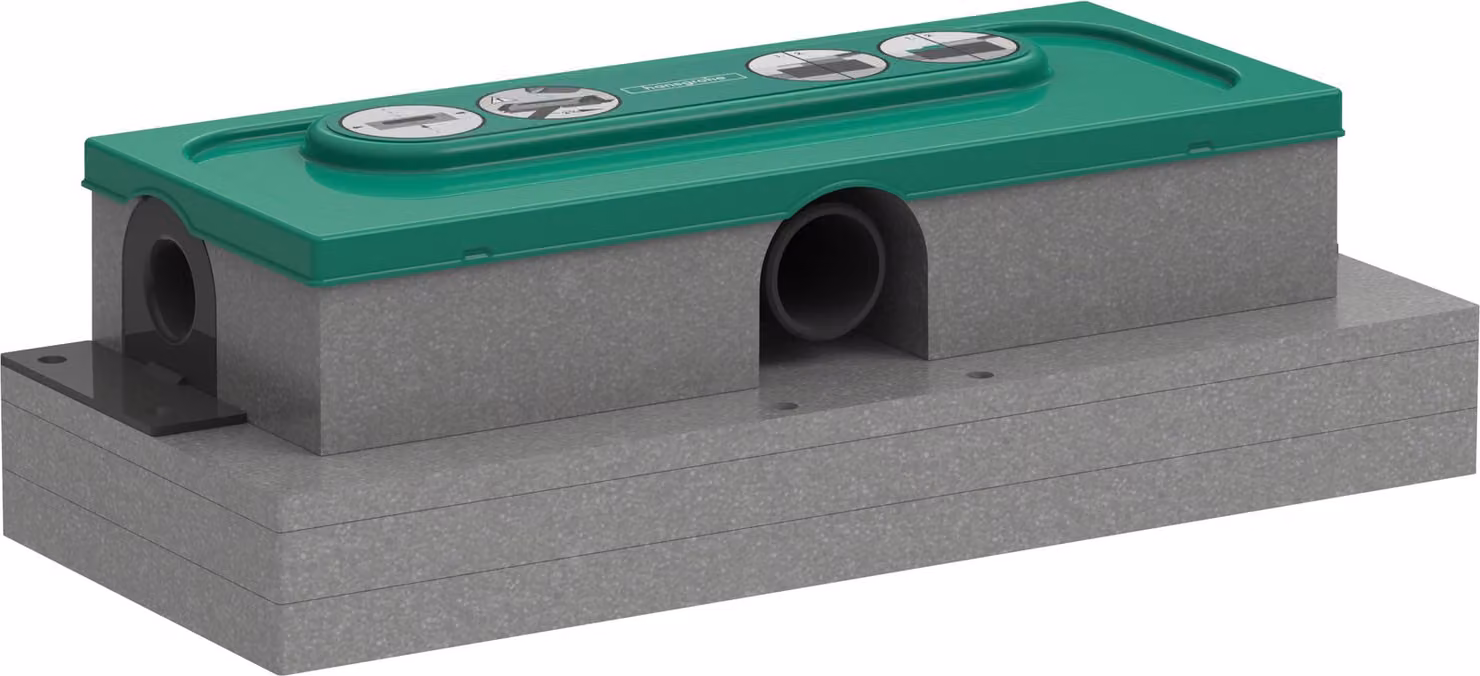 hansgrohe uBox Universal GK per canalette doccia, corpo di scarico per installazione a filo pavimento, 1 pz.