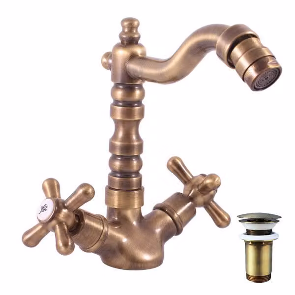 Slezák-RAV Rubinetto per bidet Slezák RAV Morava Retro MK121/9SM Colore: ottone vecchio, Dimensione: 1/2''