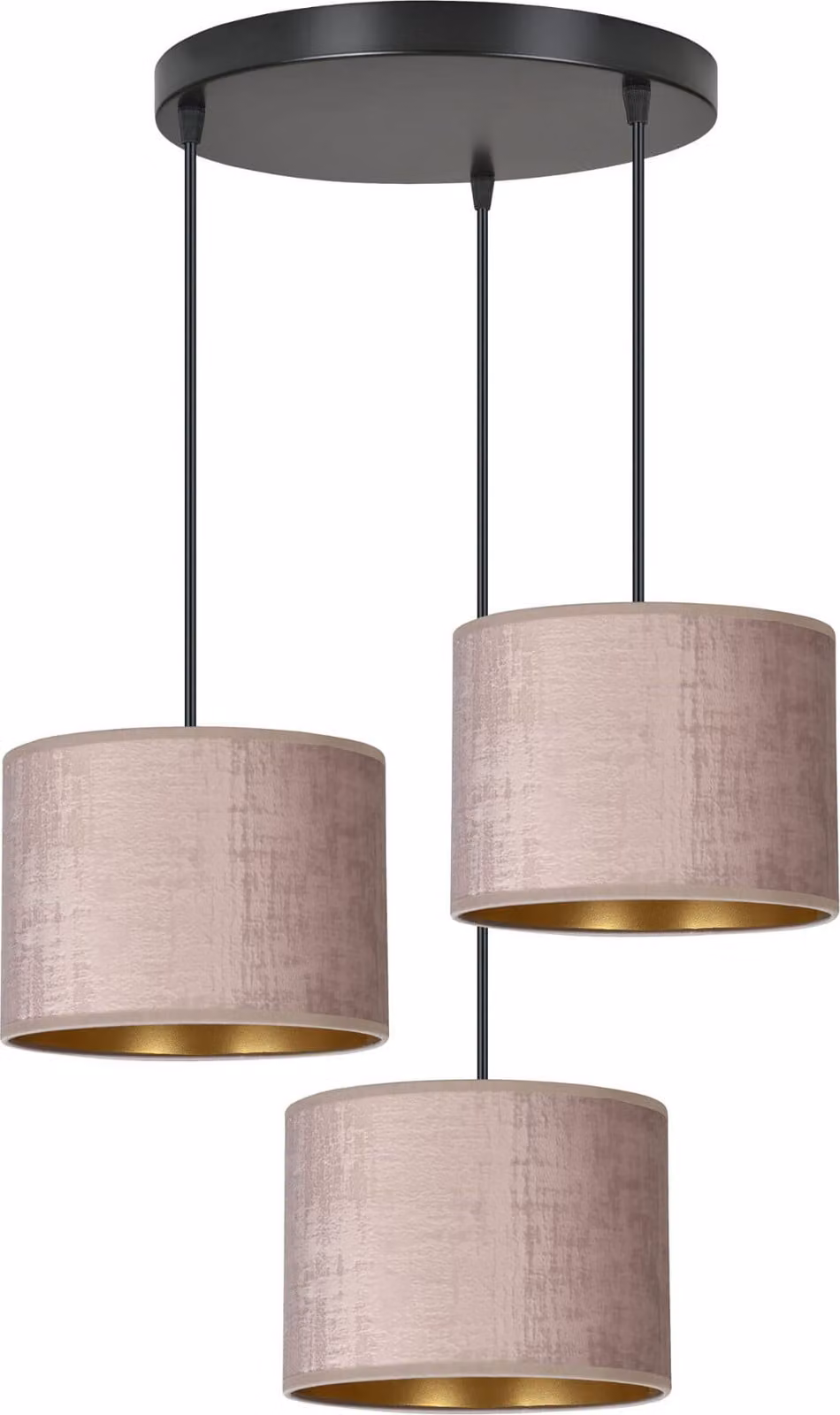 Lampadario Emibig 3xE27 60W HILDE 3 BL PREMIUM ROSE 1053/3PREM
