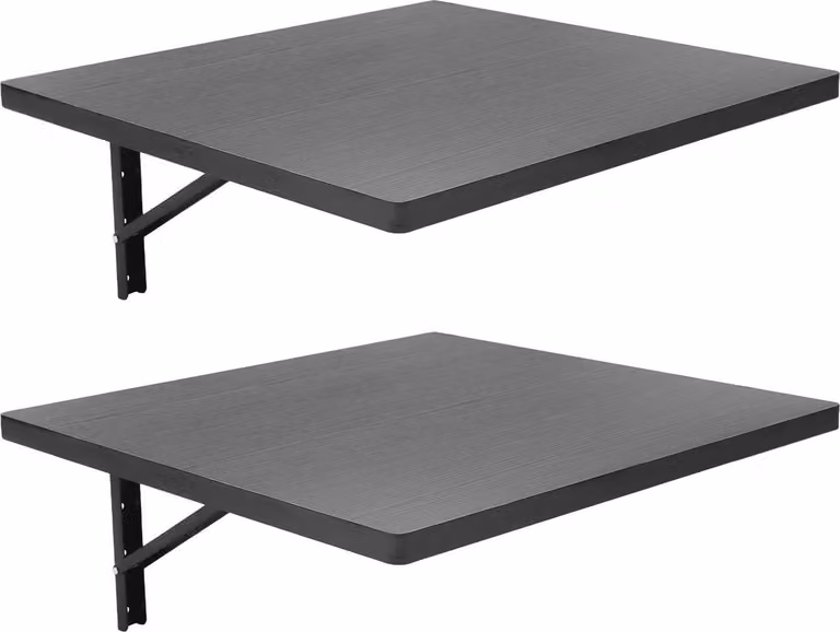 Banco da lavoro pieghevole, montaggio a parete, portata 230 kg, nero