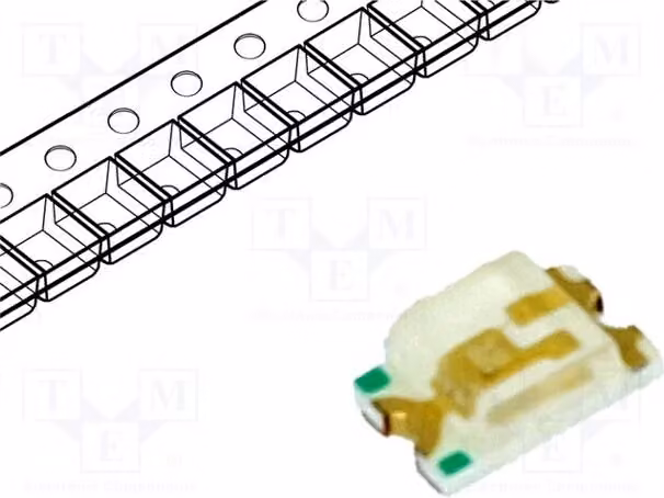 5 LED 0805, 80-170 mcd, 120°, blu, 2,8-3,6V, SMD, dimensioni 2,8x1,25x0,7 mm, 20mA, modello WW-BIS170TS-E