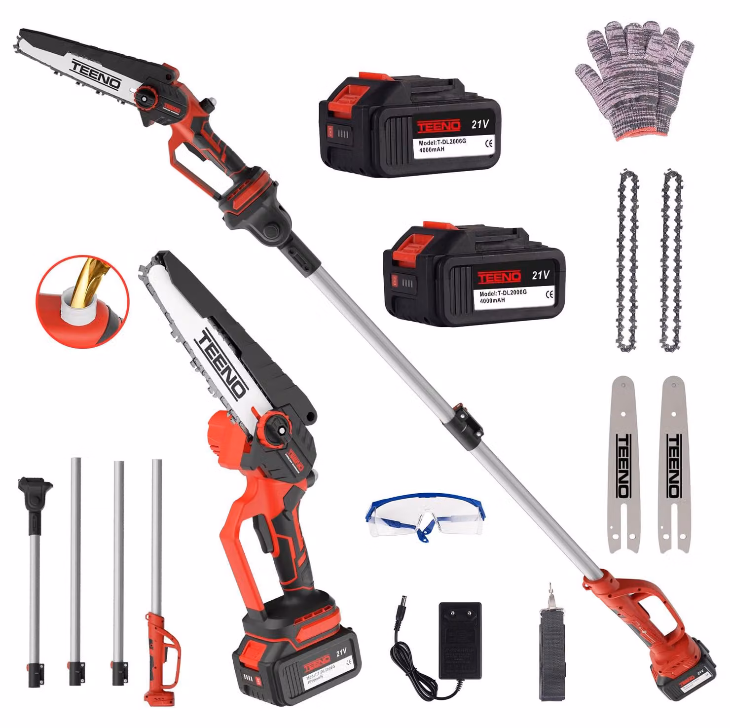 Troncatrice elettrica 2-in-1 - Lame da 15 cm - Portata di 4 metri