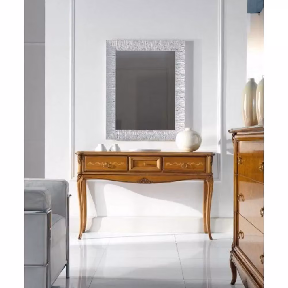 Consolle classica in legno intarsiata con decoro floreale Mobili 2G L/P/H: 131 x 39 x 81 cm – 2