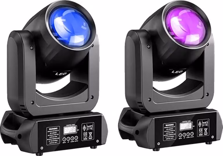 Luce da palcoscenico a testa mobile, controllo DMX, effetti multicolore, luce 2PCS, spina UE