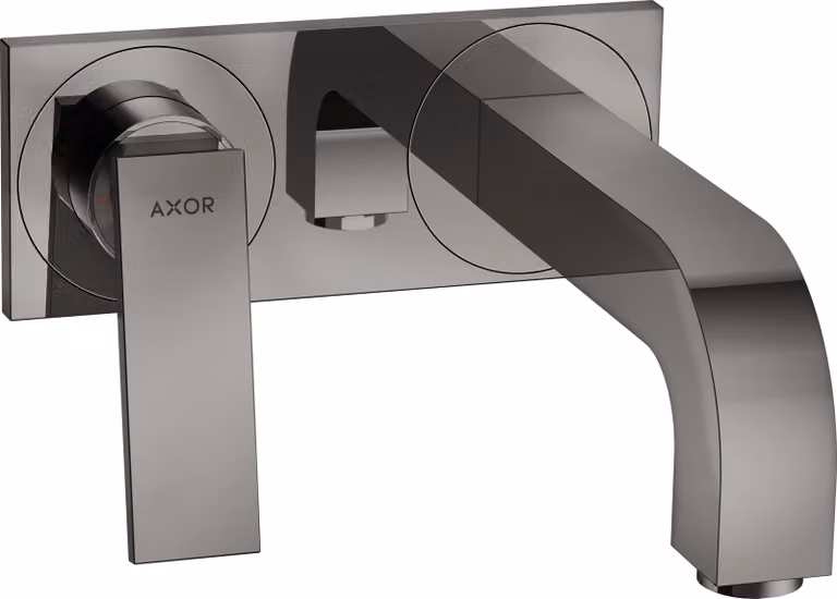 hansgrohe AXOR Citterio Mitigeur de lavabo, encastré, saillie 220mm, garniture découlement non verrouillable, avec plaque, 39119330, 39119330