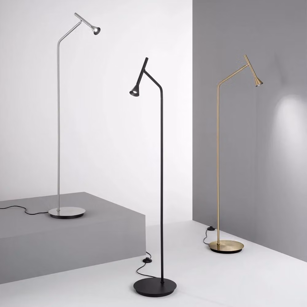 Piantana Moderna Ideal Lux Diesis in Metallo Ottone con LED 4,5W 3000K Luce Calda Regolabile – 2