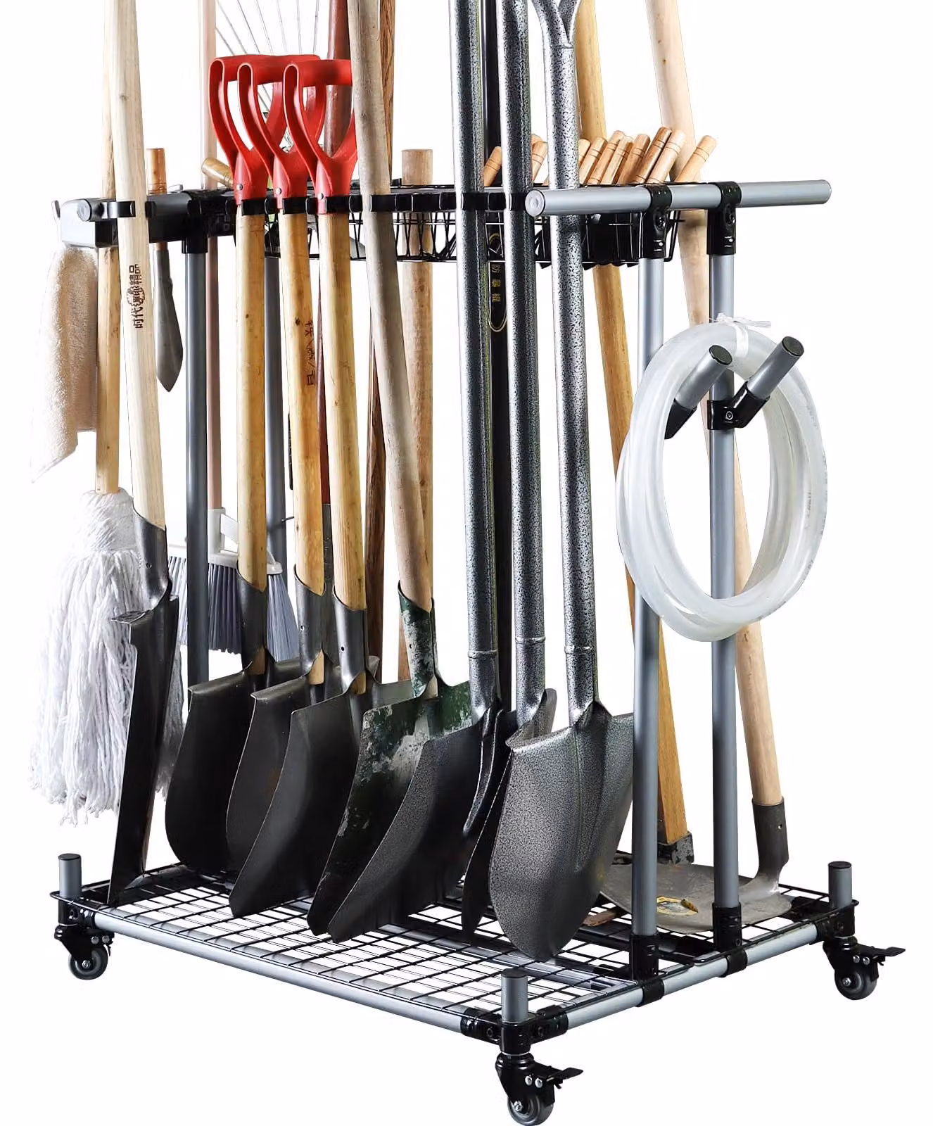 Carrello multifunzionale per lo stoccaggio di utensili da giardino