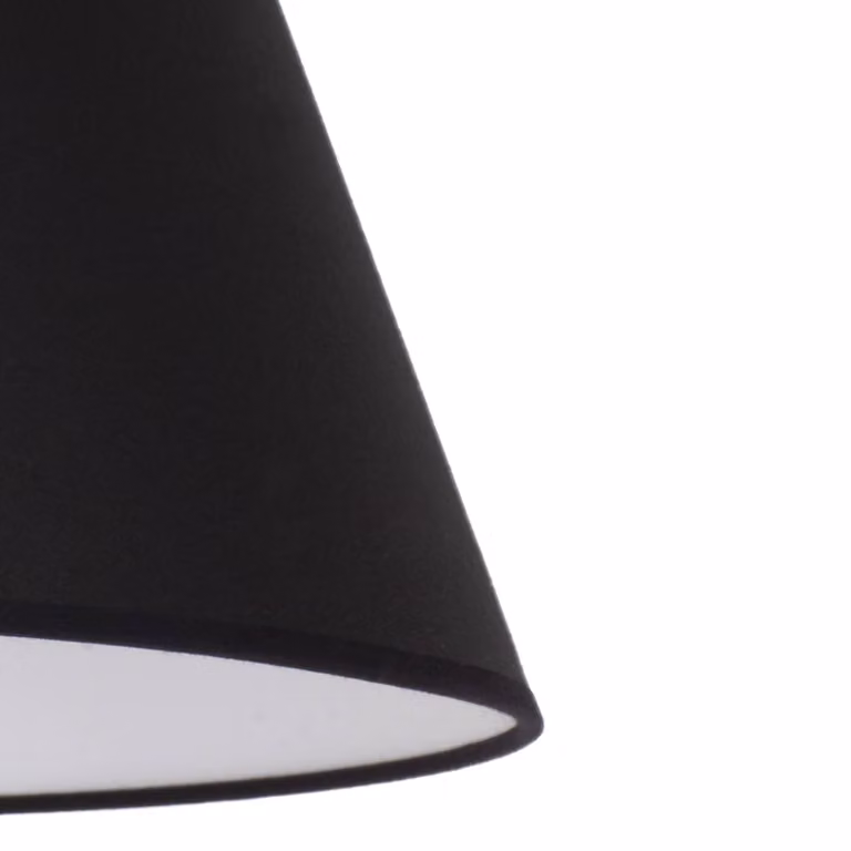 Paralume Sofia Altezza 31 cm, bianco/nero Duolla, Nero, Tessuto / Stoffa / Seta