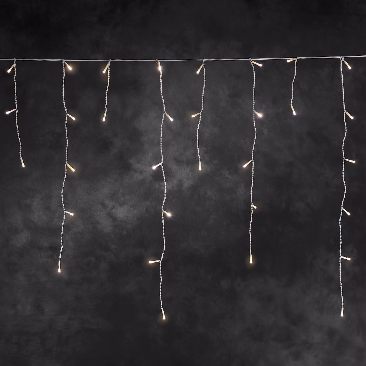 Konstsmide - Barriera luminosa a LED per la pioggia di ghiaccio, 336 diodi bianchi caldi, trasformatore per esterni da 24 V, cavo bianco; 2773-102