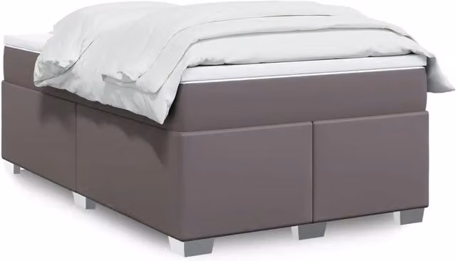 Giroletto a Molle con Materasso Grigio 120x200 cm in Similpelle 3285207