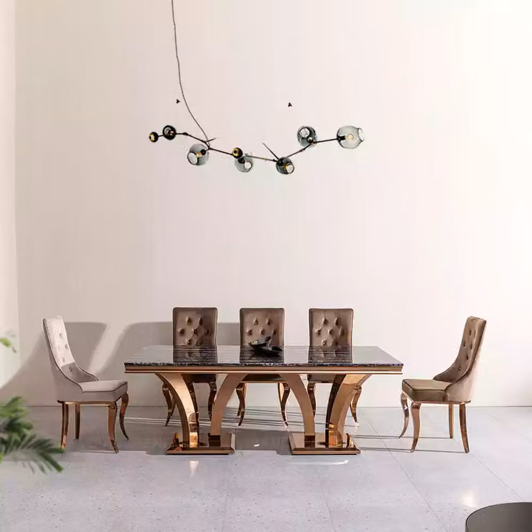 Luxus Esstisch Modern Esszimmer Esstische Tische Design Metall Tisch