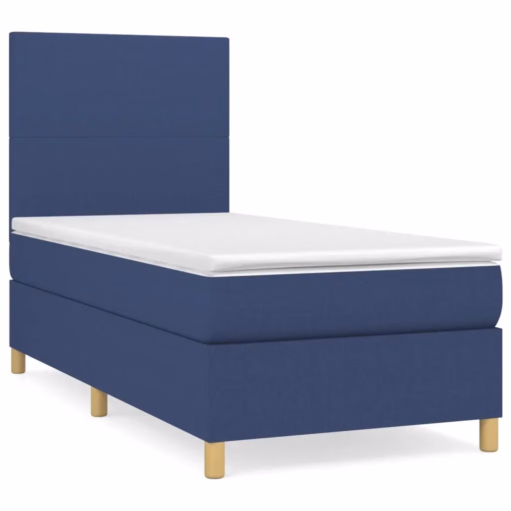 Letto Ibrido con Giroletto a Molle e Materasso vidaXL, Colore Blu e Bianco, L/P/H: 100 x 200 x 40 cm – 2