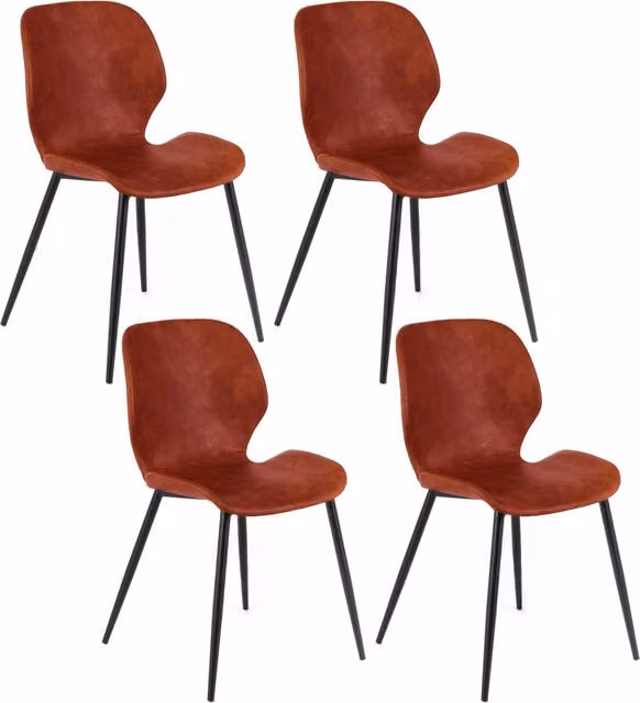 Set 4 Sedie 55x45xH83 cm in Soft-Touch Diana Cuoio
