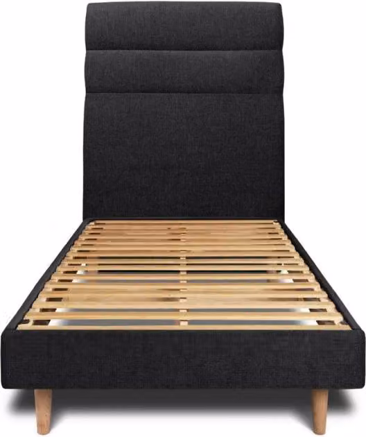 Letto 90x200 cm con testiera in linea - Tessuto Tela opaca