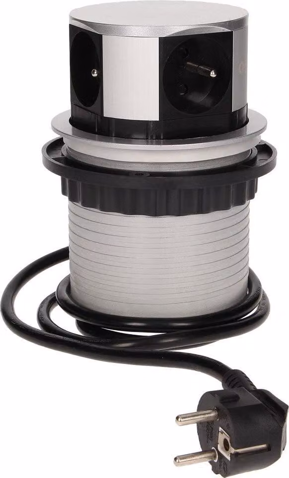 Solight PP100 AC 4x 230V/10A argento