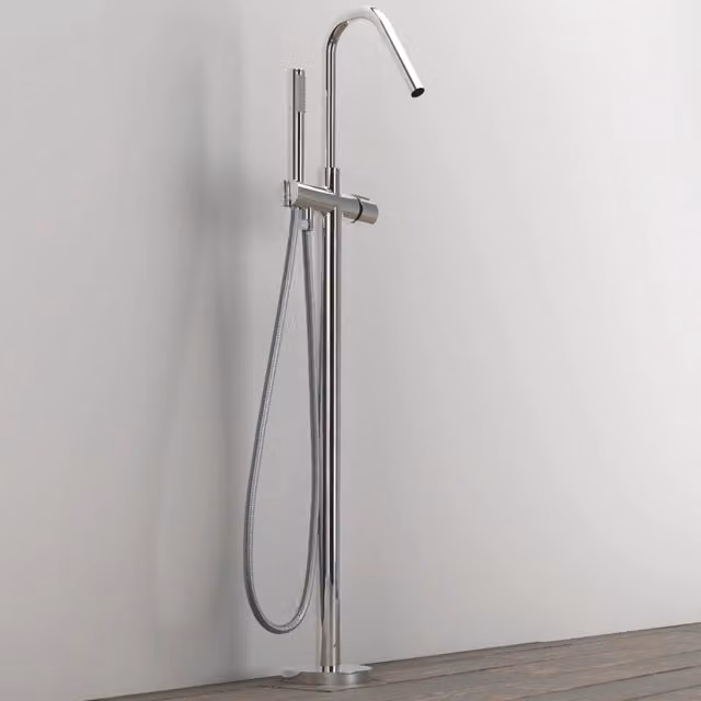 Gruppo vasca rubinetto incasso pavimento vasche free standing ottone 002