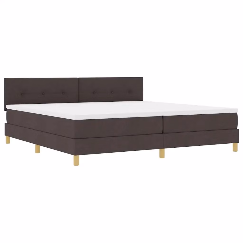 Letto moderno vidaXL in tessuto marrone con illuminazione LED sottostante e porta di ricarica USB L/P/H: 200 x 200 x 203 cm – 2