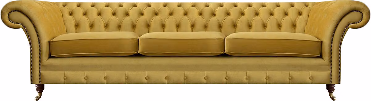 Wohnzimmer Sofa Dreisitzer Couch Einrichtung Chesterfield Sitz Textil