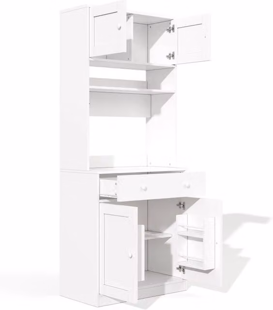 Mobile da cucina alto con LED ¨C Minimal ¨C 180cm, legno multistrato, cassetto grande