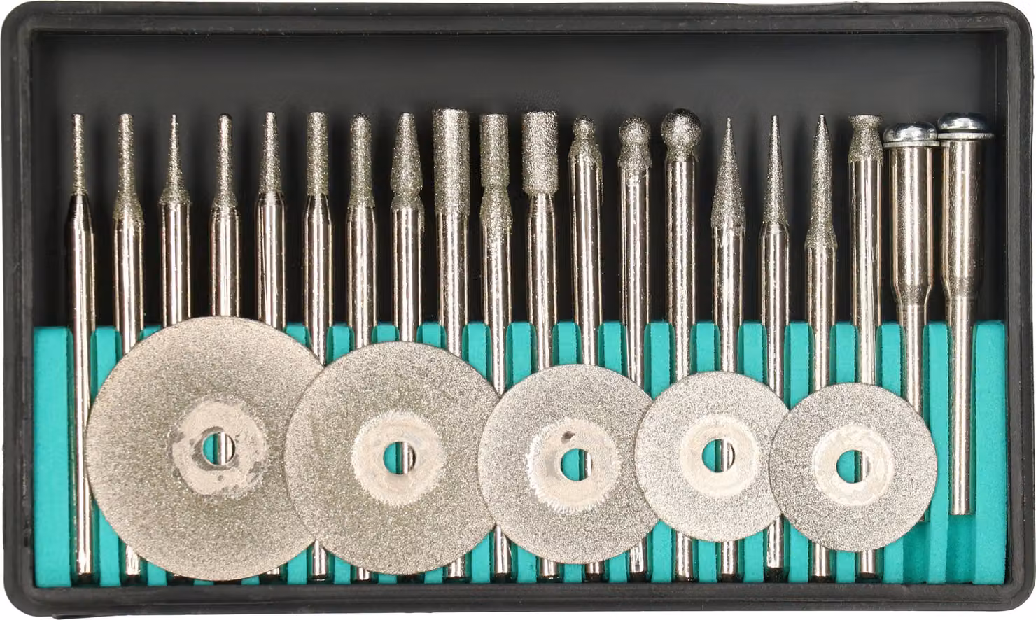 KOTARBAU® Set di mini frese e dischi di fresatura da 25 pezzi per utensili di tornitura e modellazione