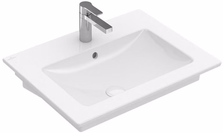 Villeroy&Boch Venticello lavabo 600x500mm 3L Braccio centrale HL w OL Pietra angolare Bianco C+, 412460RW