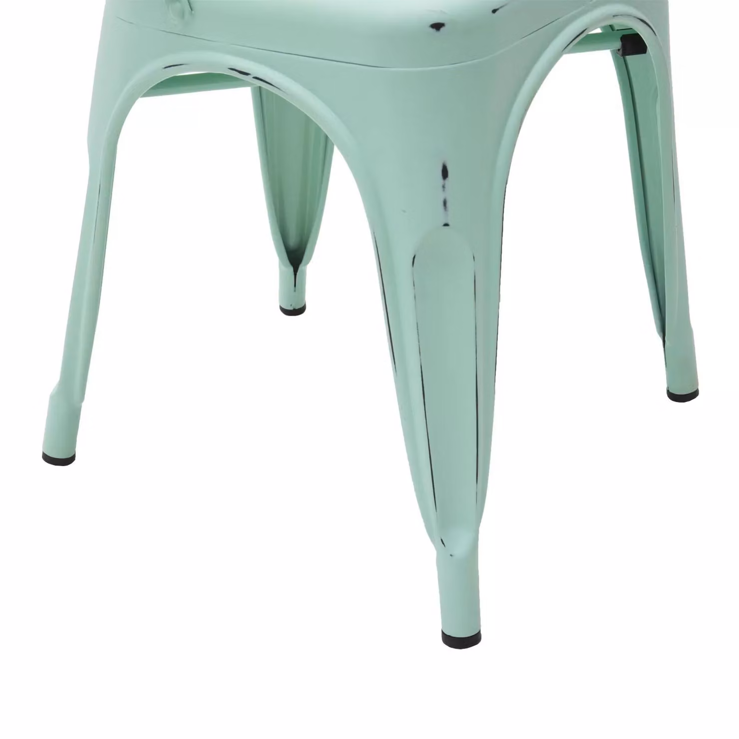 Set di 6 sedie stile industrial in metallo verde acqua anticato Mobili 2G L/P/H: 45 x 50 x 85 cm, altezza seduta 46 cm