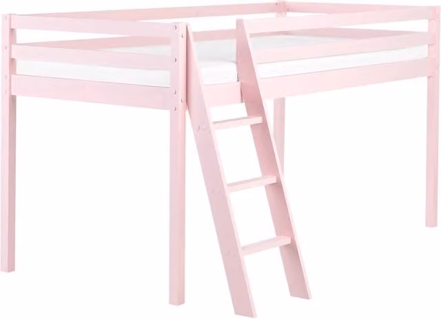 Letto per bambini Rosa in legno di pino UE 90 x 200 cm con telaio a doghe Letto per bambini piccoli